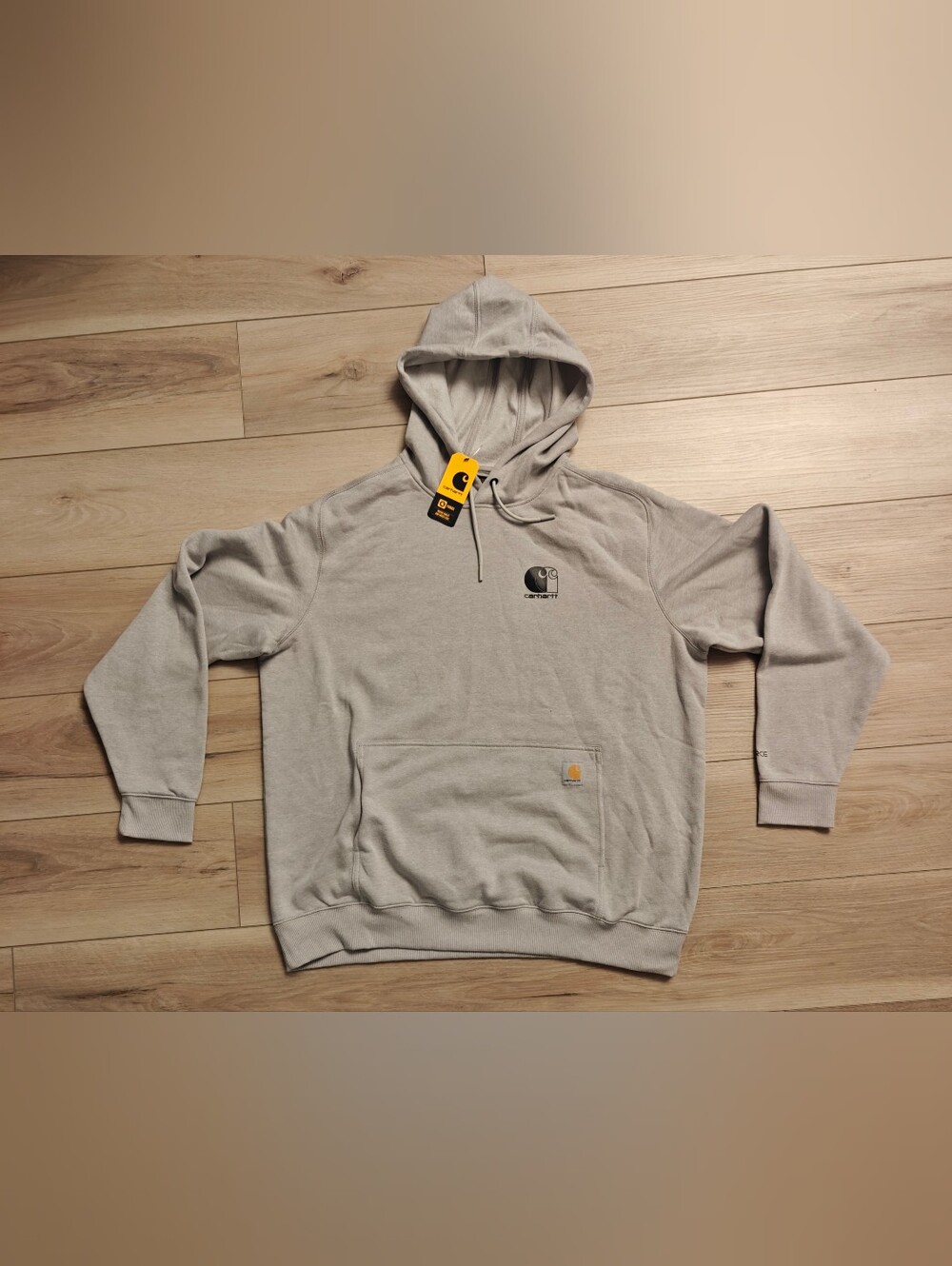 Carhartt Force Hoodie Mens XL Gray Long Sleeve Relaxed Fit Kangaroo Pocket